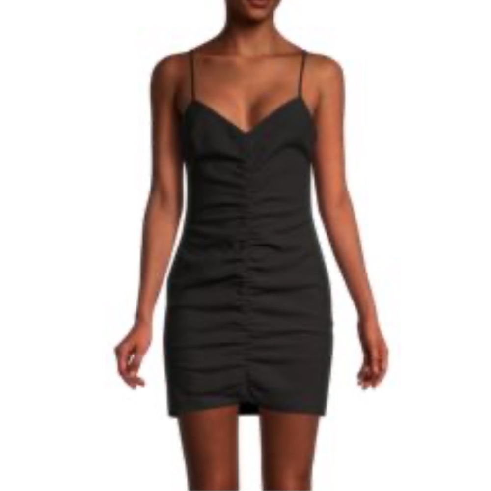 LIKELY ruched black dress